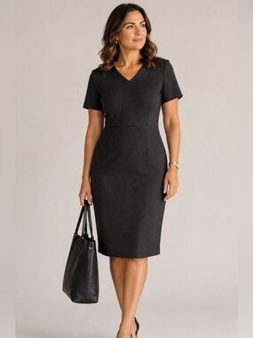Ann Taylor stretch work dress. Size 14 cotton/poly. So flattering!
